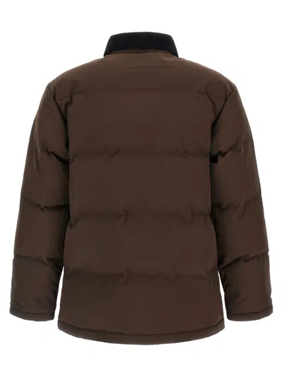 Carhartt Stylish Short Jacket Featuring Buttoned Pockets In Brown