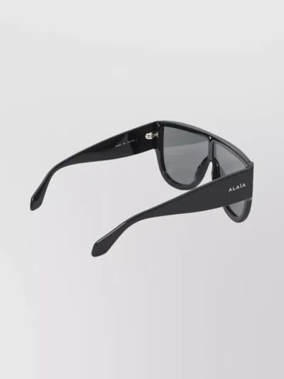 Alaïa Square Frame Sunglasses Thick Arms In Black