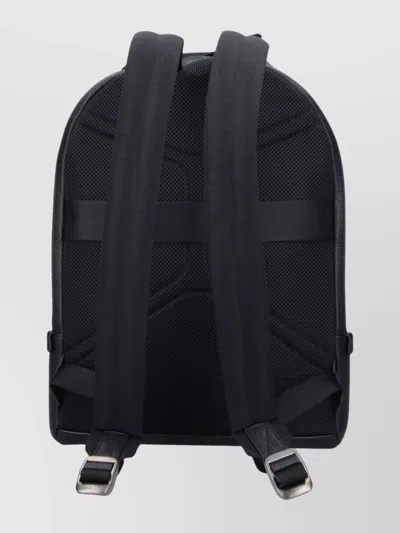 Ferragamo Textured Backpack Adjustable Straps In Black