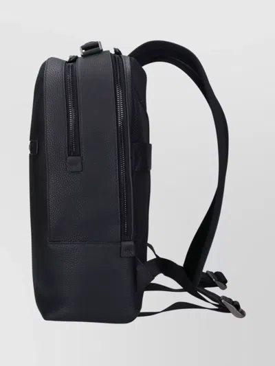 Ferragamo Textured Backpack Adjustable Straps In Black