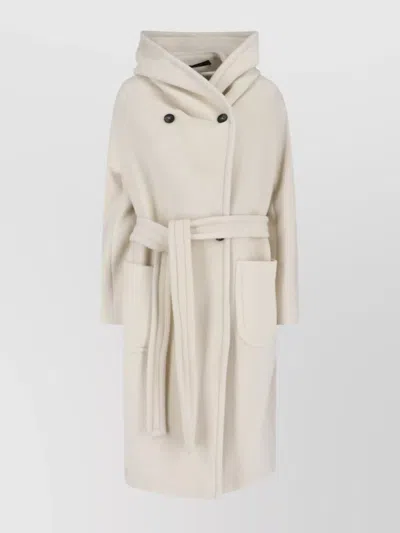 Tagliatore Minimalist White Jacket With Classic Collar And Tailored Fit In Neutral