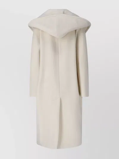 Tagliatore Minimalist White Jacket With Classic Collar And Tailored Fit In Neutral