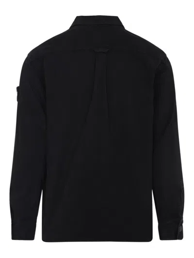 Stone Island Comfortable Overshirt With Chest Pockets In Black