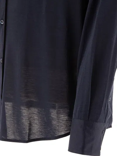 Brunello Cucinelli Buttoned Long-sleeved Shirt In Blue