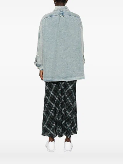 Front Street 8 Patchwork Denim Shirt In Multi