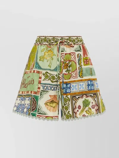 Alemais Patchwork Mini Shorts And Pockets In Multi