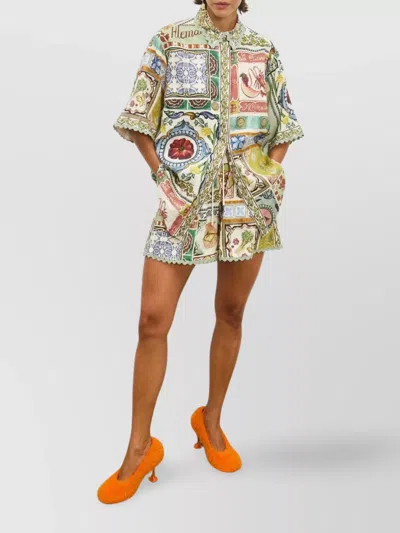 Alemais Patchwork Mini Shorts And Pockets In Multi