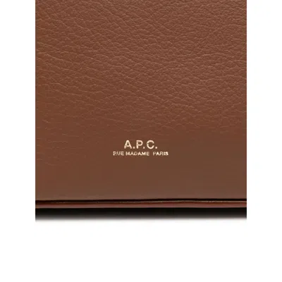 Apc A.p.c. Women Vera Leather Shoulder Bag In Brown
