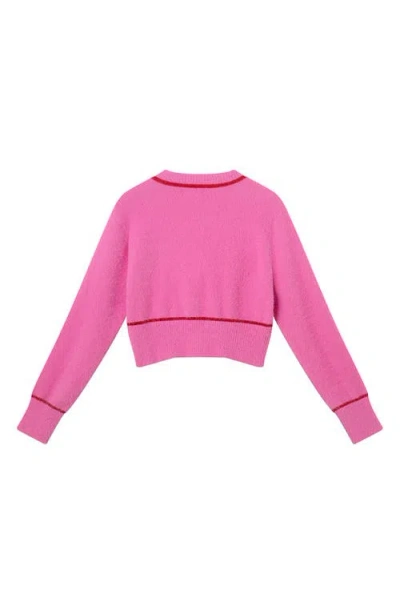 Andy & Evan Kids' Bow Cardigan In Pink