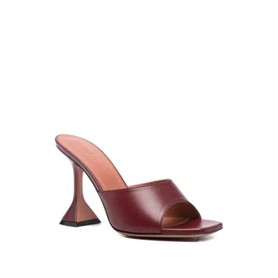 Amina Muaddi 95mm Lupita Square-toe Sandals In Red