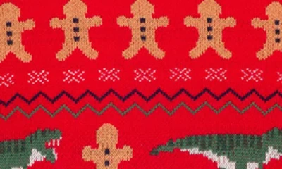 Andy & Evan Fair Isle Sweater & Joggers Set In Red