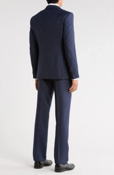 John Varvatos Star Usa Screen Weave Wool Suit In Blue