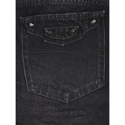 Balenciaga Washed Black City Mini Denim Skirt In Black
