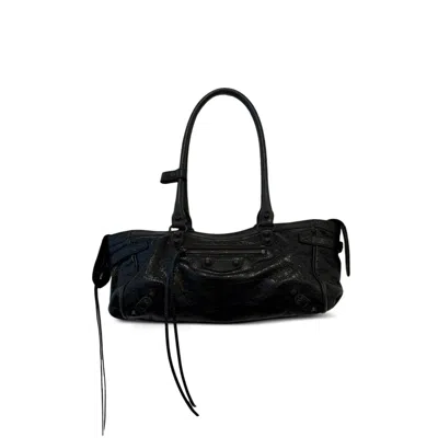 Balenciaga Shoulder Bag Le City East-west In Lambskin. In Black