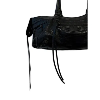 Balenciaga Shoulder Bag Le City East-west In Lambskin. In Black