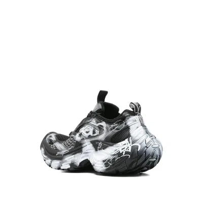 Balenciaga 6xl Spray-effect Sneakers In Black