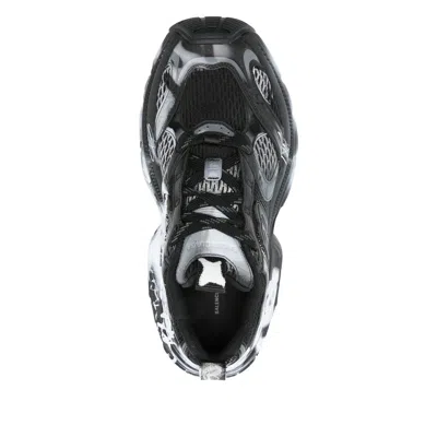 Balenciaga 6xl Spray-effect Sneakers In Black