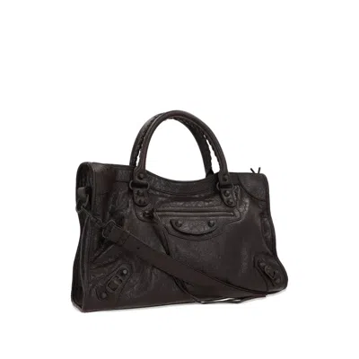 Balenciaga Women's City Medium Leather Handbag In Brown