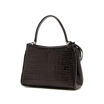 Balenciaga Women Brown Leather Mini Rodeo Handbag In Brown