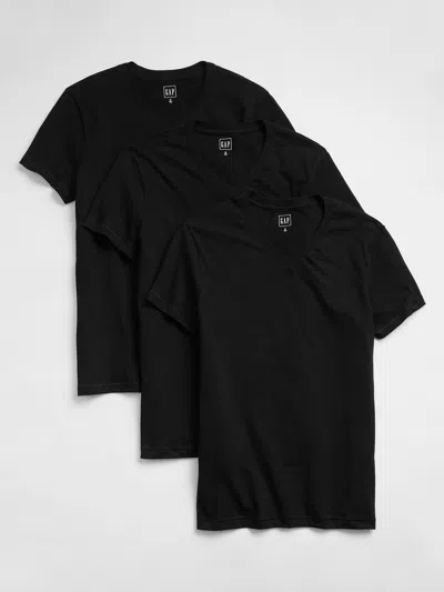 Gap Factory V-neck T-shirt (3-pack) In Black