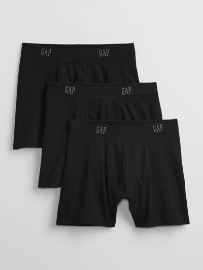 Gap Factory Gap Logo Boxer Briefs (3-pack) In Black