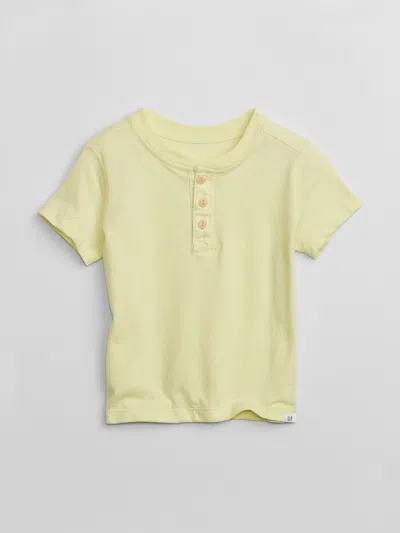 Gap Factory Babygap Henley T-shirt In Gold
