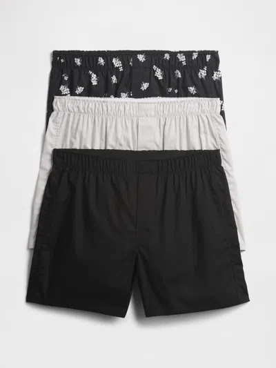 Gap Factory 4" Boxers (3-pack) In Black