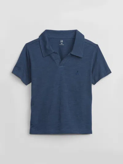 Gap Factory Babygap Slub Jersey Polo Shirt Shirt In Blue