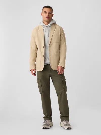 Gap Factory Twill Blazer In Neutral