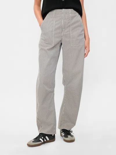 Gap Factory High Rise Barrel Khakis In Multi