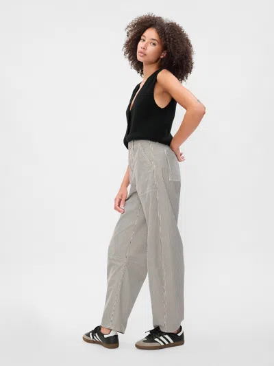 Gap Factory High Rise Barrel Khakis In Multi
