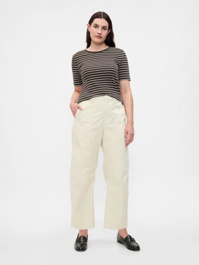 Gap Factory High Rise Barrel Khakis In Multi