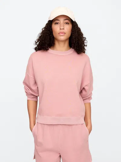 Gap Factory Relaxed Wedge Crewneck Sweatshirt In Pink
