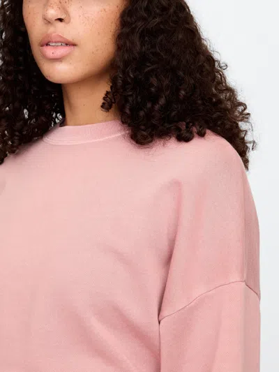 Gap Factory Relaxed Wedge Crewneck Sweatshirt In Pink