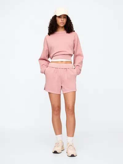 Gap Factory Relaxed Wedge Crewneck Sweatshirt In Pink