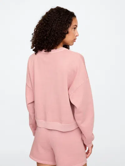 Gap Factory Relaxed Wedge Crewneck Sweatshirt In Pink