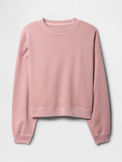 Gap Factory Relaxed Wedge Crewneck Sweatshirt In Pink