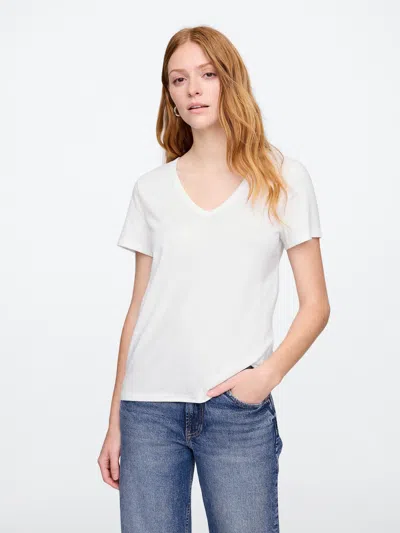 Gap Factory Favorite V-neck T-shirt In White