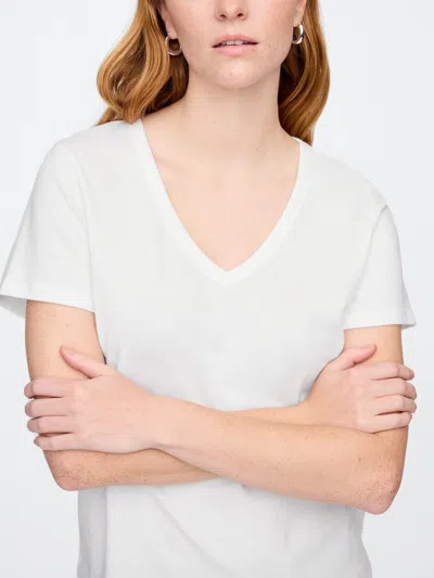 Gap Factory Favorite V-neck T-shirt In White