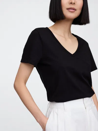 Gap Factory Favorite V-neck T-shirt In Black