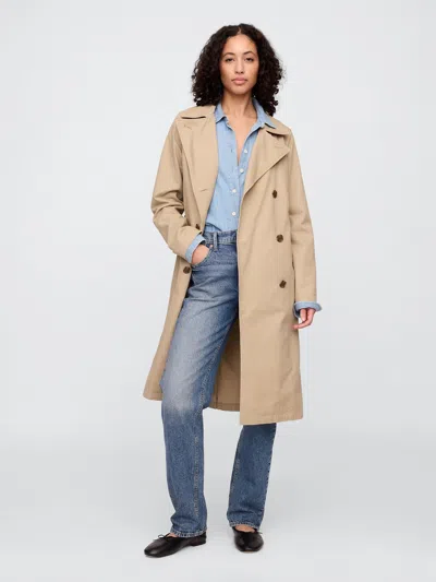 Gap Factory Modern Trench Coat In Brown