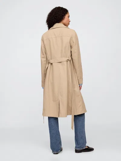 Gap Factory Modern Trench Coat In Brown