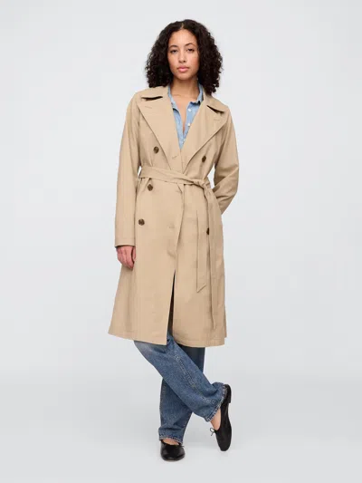 Gap Factory Modern Trench Coat In Brown