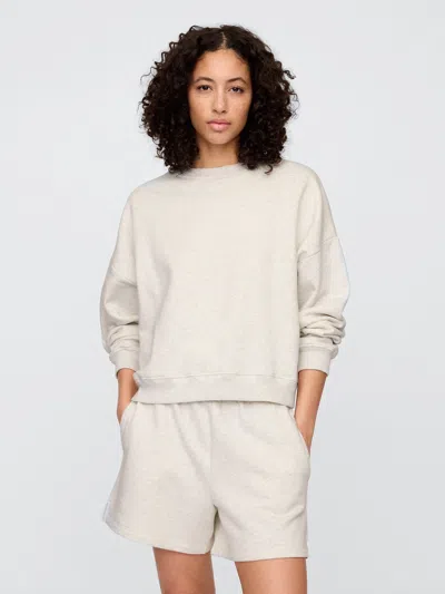 Gap Factory Relaxed Wedge Crewneck Sweatshirt In White