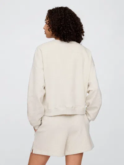 Gap Factory Relaxed Wedge Crewneck Sweatshirt In White