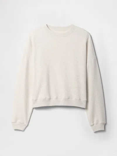 Gap Factory Relaxed Wedge Crewneck Sweatshirt In White