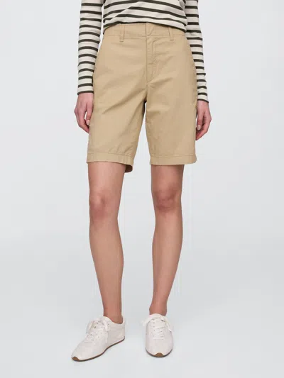 Gap Factory 9" Downtown Khaki Bermuda Shorts In Multi