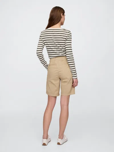 Gap Factory 9" Downtown Khaki Bermuda Shorts In Multi