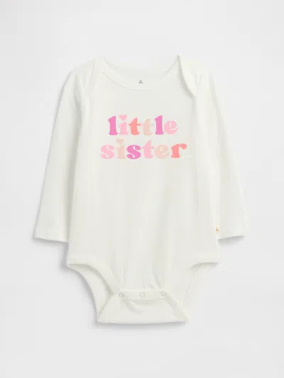 Gap Factory Baby Little Sibling Bodysuit In White