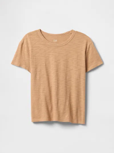 Gap Factory Foreversoft Shrunken Crewneck T-shirt In Neutral